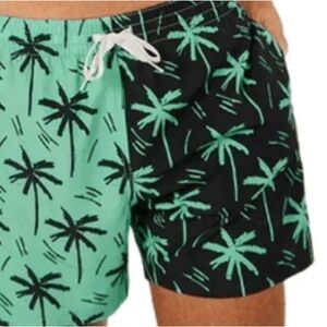 Chubbies Palm Tree Board Shorts - Mint and Black